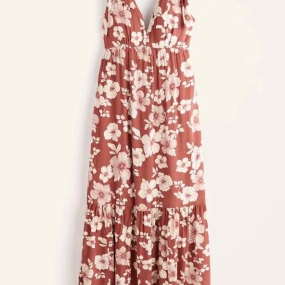 Abercrombie Tie Strap Babydoll Maxi Dress, Size SXP - Picture 3 of 3